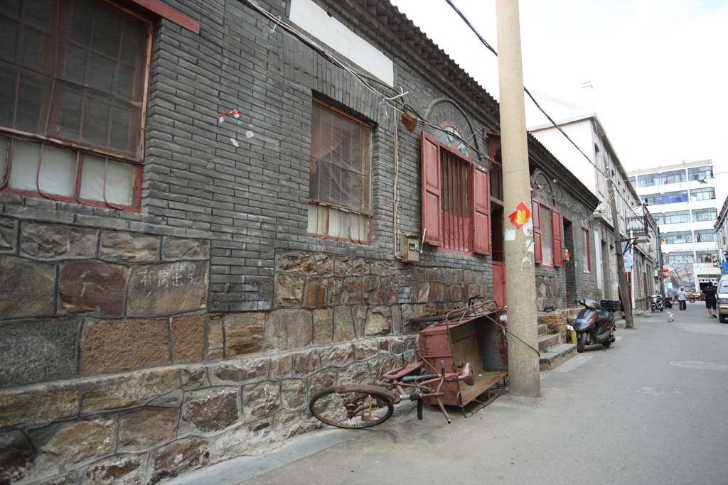 fotografia, materiale, libero il panorama, dipinga, fotografia di scorta,Yantai architettura moderna, facendo il turista macchia, Architettura moderna, carrello bicicletta-disegnato, ricorso