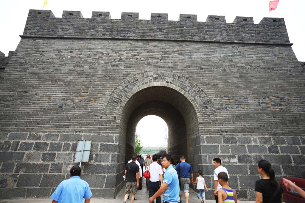 fotografia, materiale, libero il panorama, dipinga, fotografia di scorta,Il Horai Mizuki il cancello, muro di castello, Il giapponese pirateggia, Difesa, Ishigaki