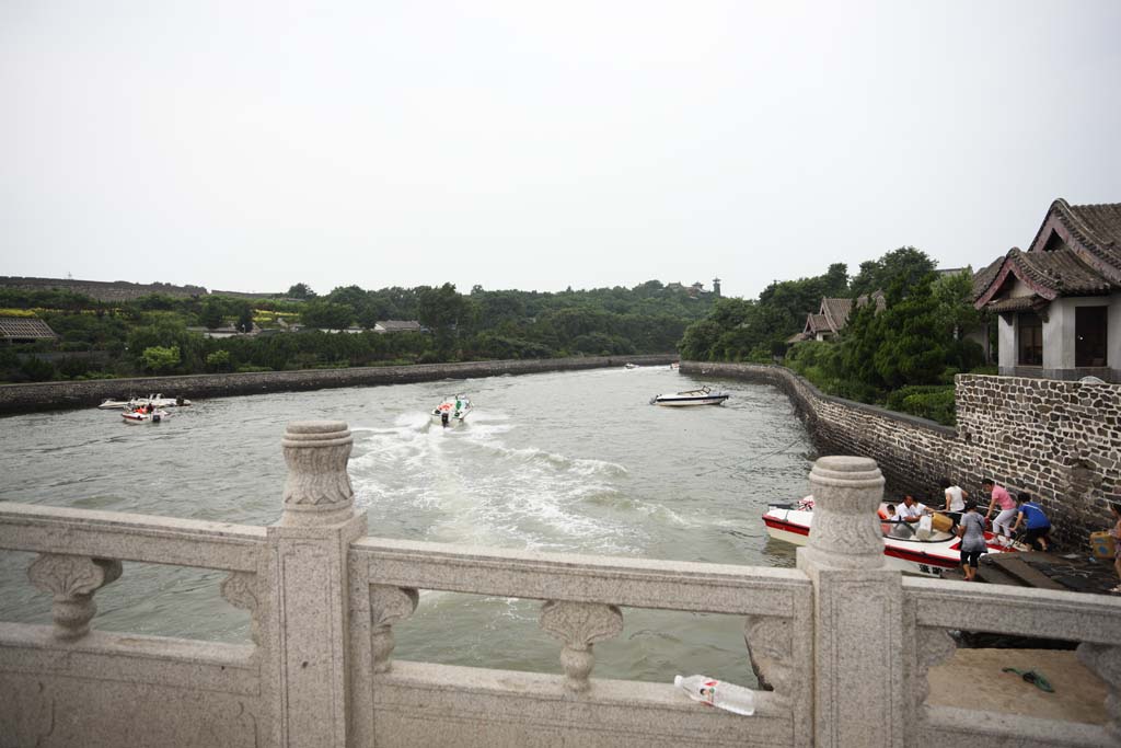 fotografia, material, livra, ajardine, imagine, proveja fotografia,Horai Mizuki ancoradouro, ponte de pedra, Foras de gua, castelo, visitando lugares tursticos mancha