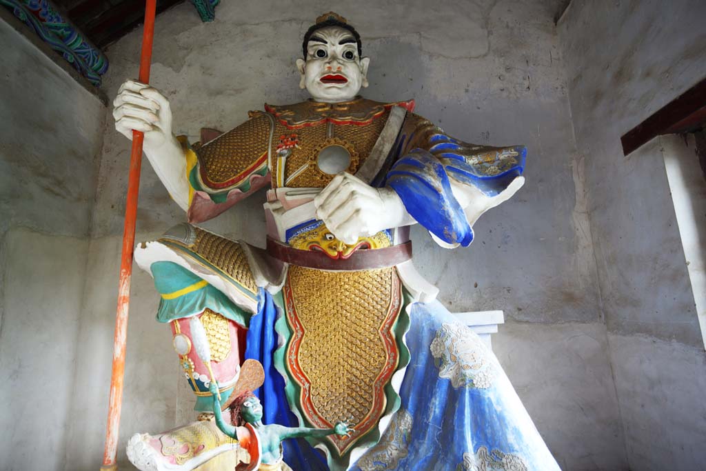 photo,material,free,landscape,picture,stock photo,Creative Commons,PenglaiPavilion sky Empress shrine, sentry, White, Military power, sightseeing spot