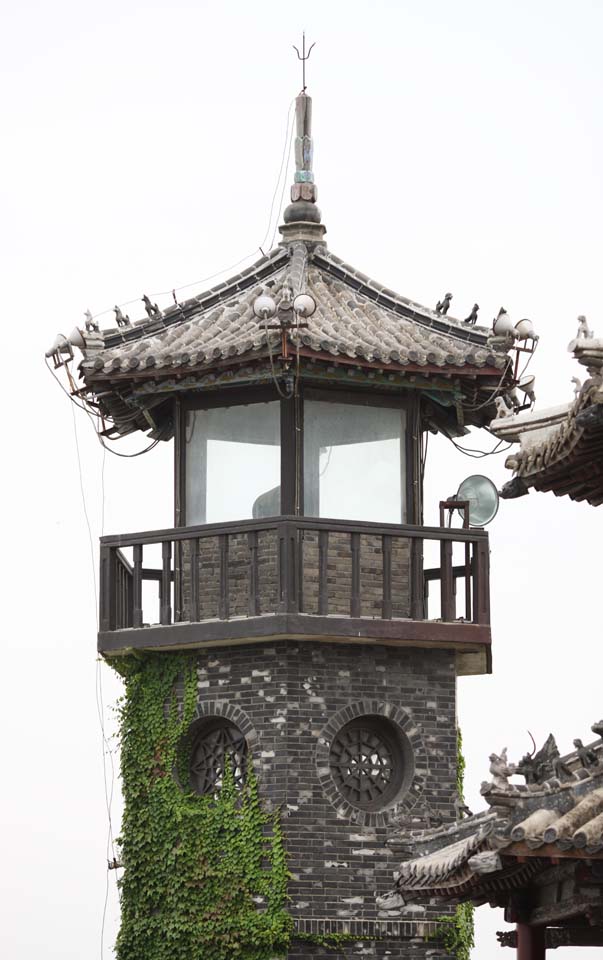 Foto, materiell, befreit, Landschaft, Bild, hat Foto auf Lager,Penglai-Pavillon, Fata Morgana, hohes Gebude, Chinesisches Essen, das Besichtigen von Stelle