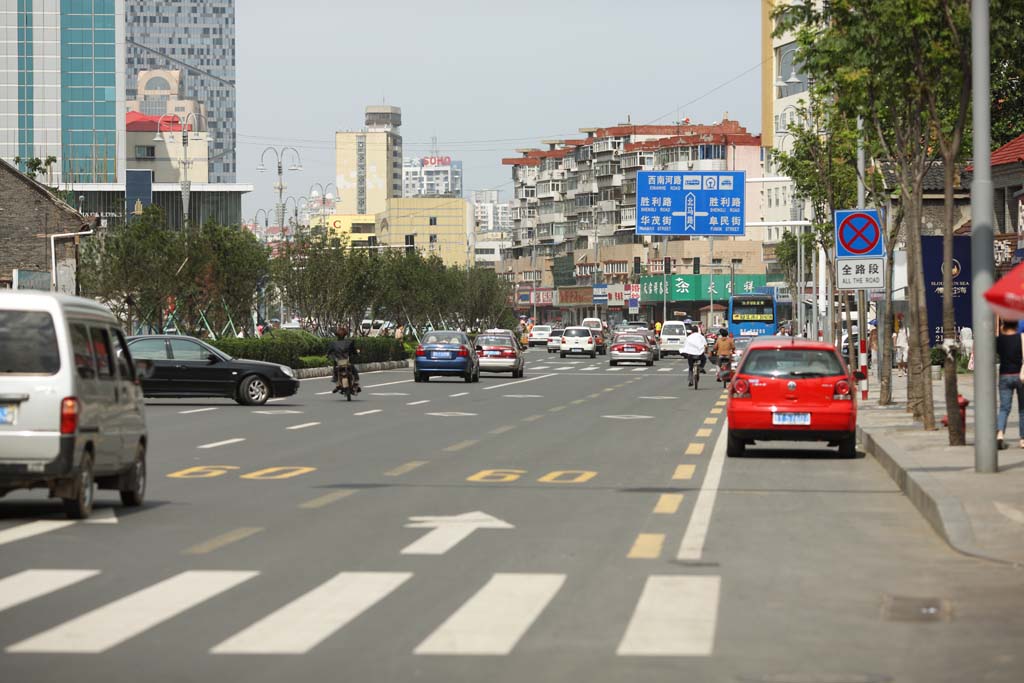 fotografia, materiale, libero il panorama, dipinga, fotografia di scorta,Yantai, facendo il turista macchia, bancarella, strada principale, ricorso