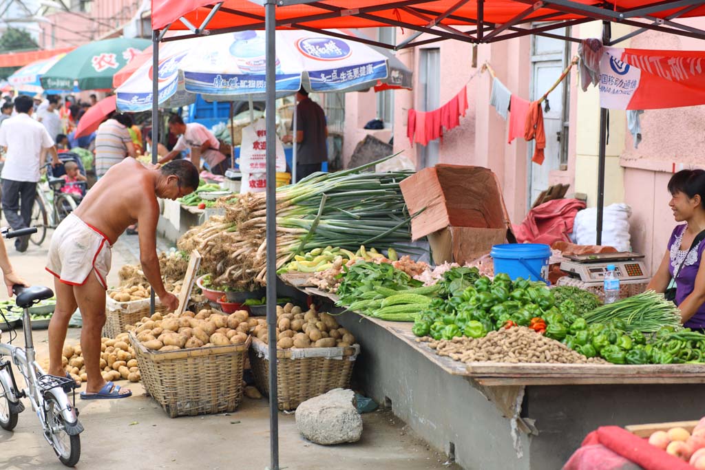 foto,tela,gratis,paisaje,fotografa,idea,Un mercado de ganancia rojo hondo, Mercado, Compartimiento de calle, Compras, Vida