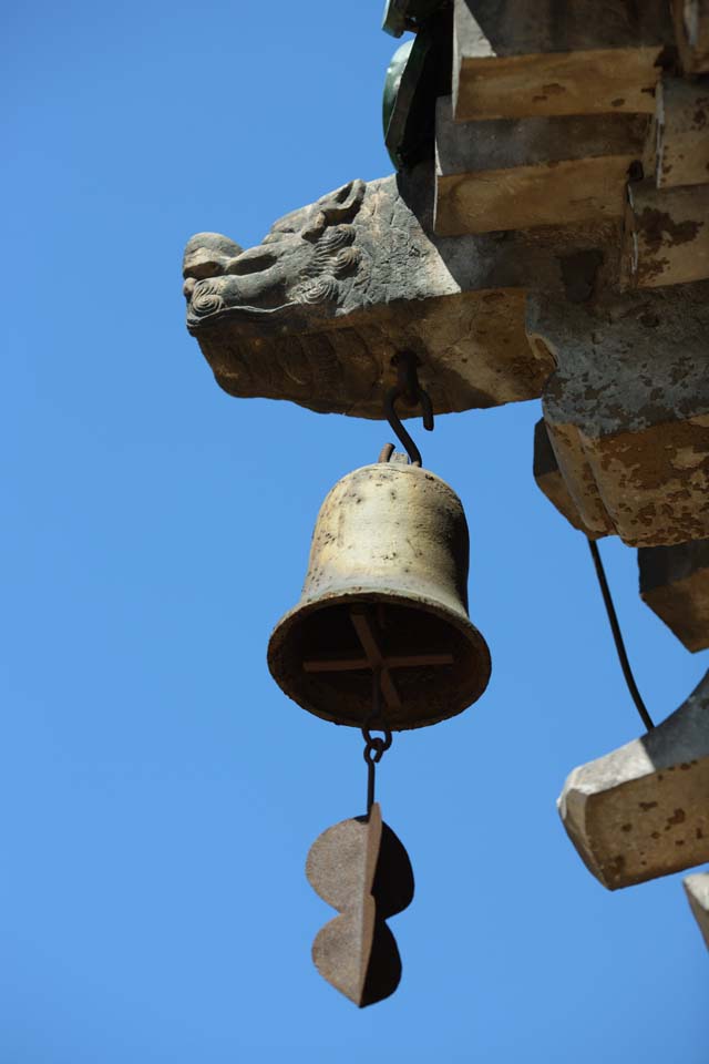 Foto, materiell, befreit, Landschaft, Bild, hat Foto auf Lager,Das bersommern von Gebirgshtte yongyoutemple, Wind-Glocke, Drachen, Chinesisches Essen, Ch'ing