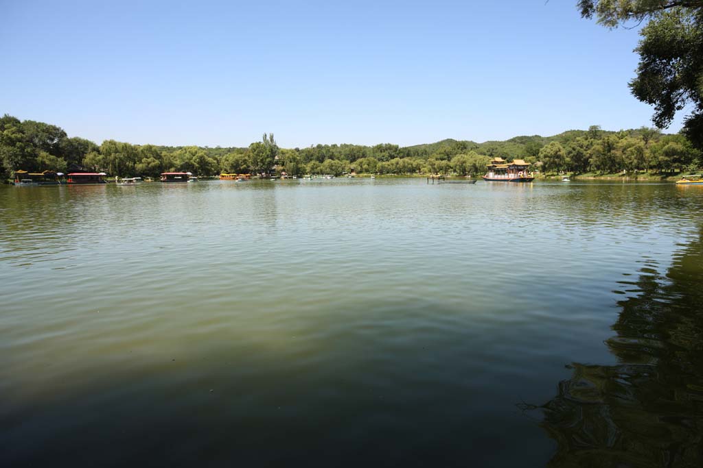 foto,tela,gratis,paisaje,fotografa,idea,Uno veranear casa de campo de montaa, Barco de recreo, Bote, Jardn, Ch 'ing