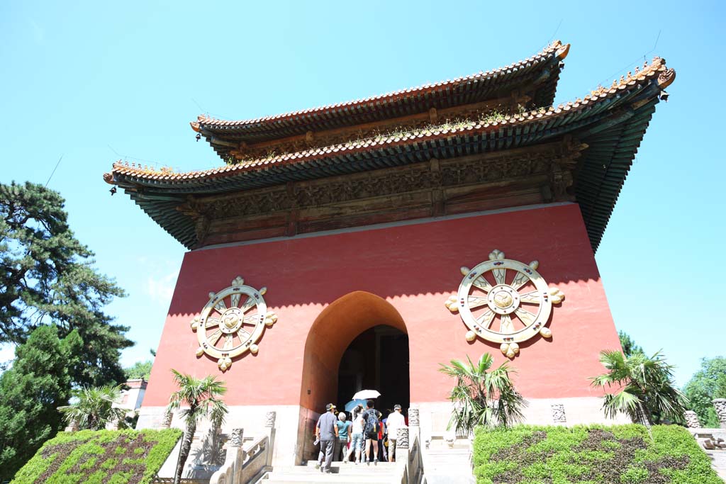 Foto, materiell, befreit, Landschaft, Bild, hat Foto auf Lager,Ein PutuoZongchengTemple-Monument Laube, Tibet, Chaitya, Ich bin herrlich, Monument