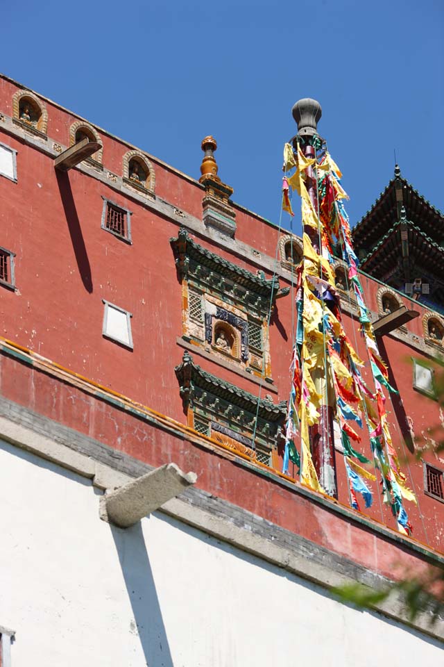 photo,material,free,landscape,picture,stock photo,Creative Commons,Putuo Zongcheng Temple, Tibet, Chaitya, , Red and white