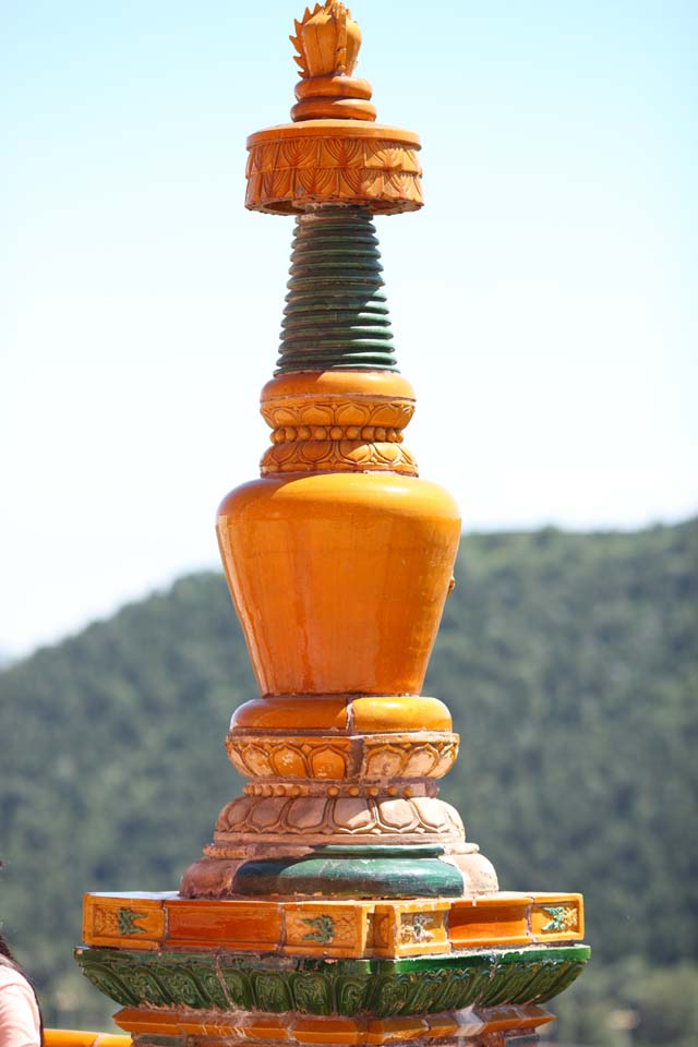 Foto, materieel, vrij, landschap, schilderstuk, bevoorraden foto,Putuozongchengtemple, Tibet, Chaitya, Ik ben prachtig, Decoratie