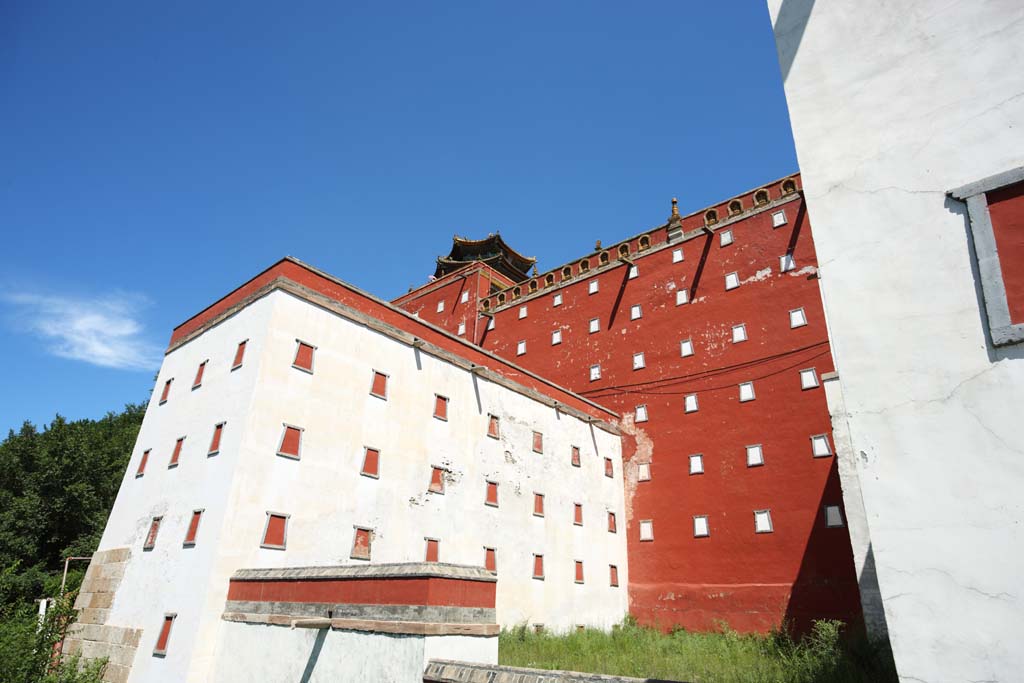 foto,tela,gratis,paisaje,fotografa,idea,Putuo Zongcheng templo, Tibet, Chaitya, Fe, Rojo y blanco