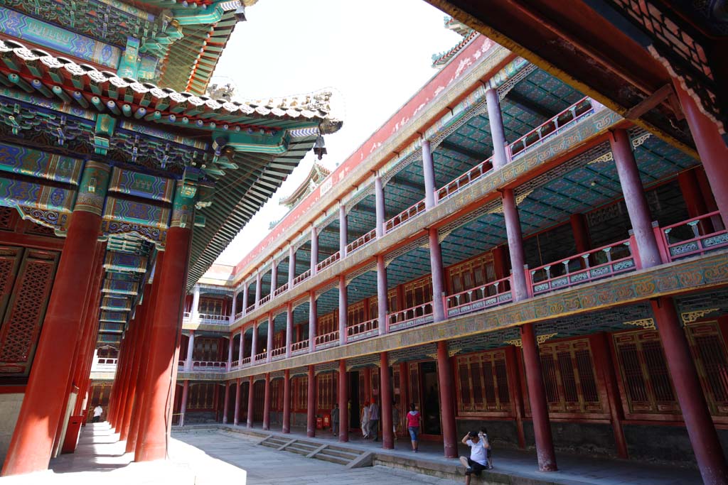 Foto, materieel, vrij, landschap, schilderstuk, bevoorraden foto,Putuo Zongcheng Temple, Tibet, Chaitya, Trouw, Rijke kleurend