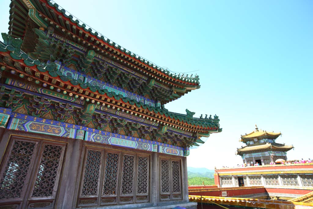 Foto, materieel, vrij, landschap, schilderstuk, bevoorraden foto,Putuo Zongcheng Temple, Tibet, Chaitya, Trouw, Rijke kleurend