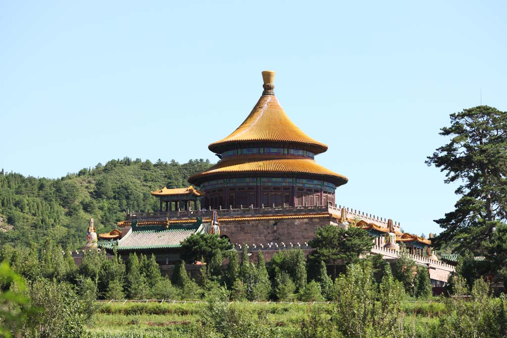 photo,material,free,landscape,picture,stock photo,Creative Commons,Pule Temple, circle, Chaitya, lama tower, cone