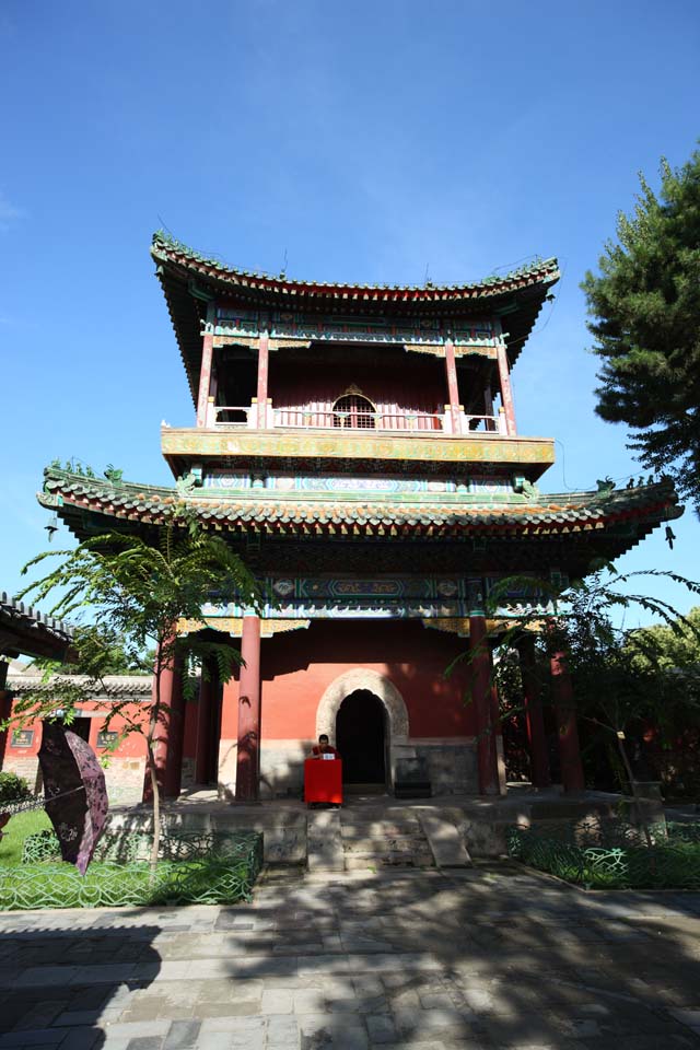 Foto, materiell, befreit, Landschaft, Bild, hat Foto auf Lager,Puning-Tempel Glockenturm, groe Statue von Buddha Tempel, Chaitya, Faith, Tempelglocke