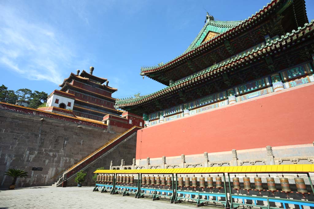 Foto, materiell, befreit, Landschaft, Bild, hat Foto auf Lager,Puning-Tempel greatshrinehall, groe Statue von Buddha Tempel, Chaitya, Faith, erzrnen Sie Halter