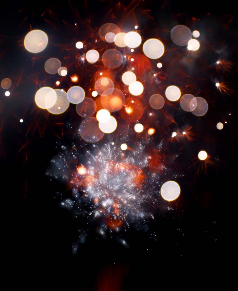 Foto, materiell, befreit, Landschaft, Bild, hat Foto auf Lager,Tama-Fluss Feuerwerk Demonstration, Das Starten von Feuerwerk, natrliche Szene oder Gegenstand, der poetischen Charme der Jahreszeit des Sommers hinzufgt, Signalfeuer, Helligkeit