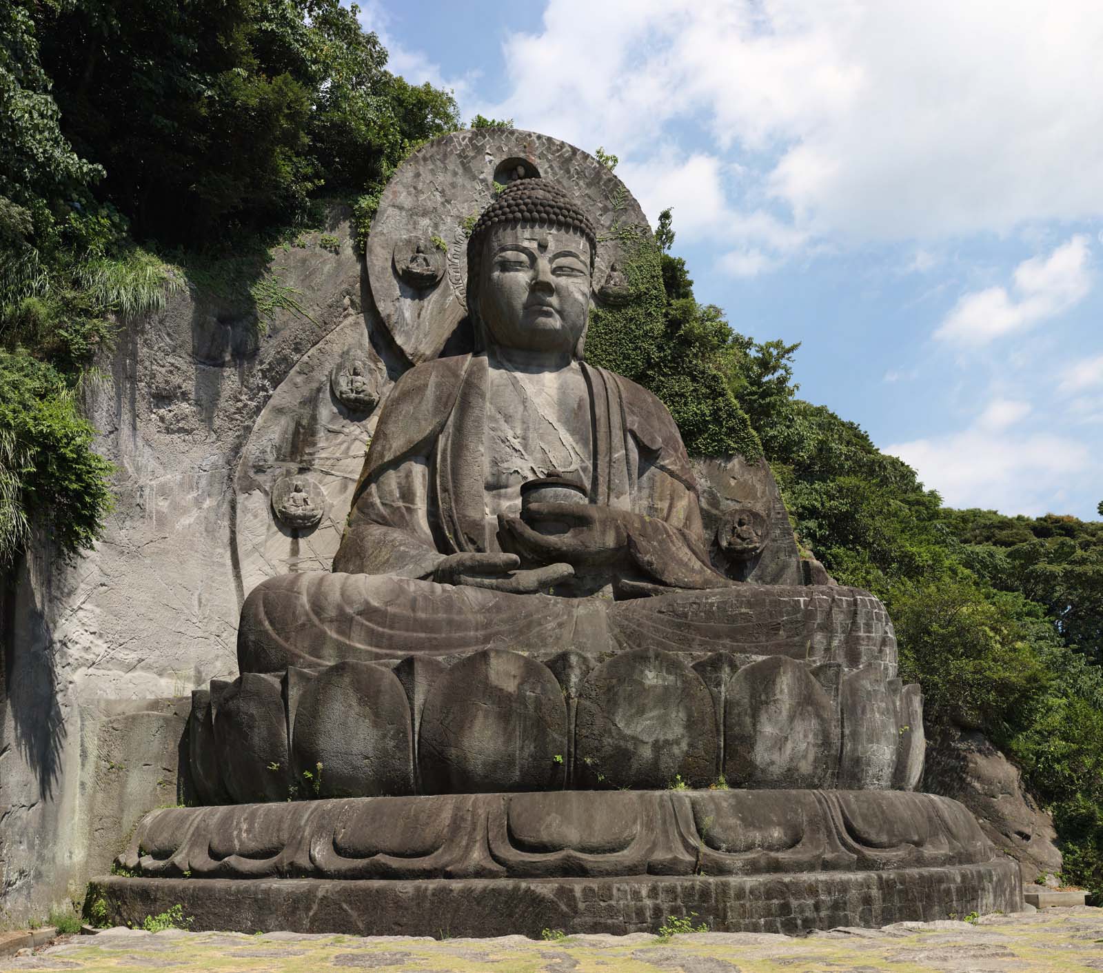 foto,tela,gratis,paisaje,fotografa,idea,Monte. Grande estatua de sierra de Buddha, Buddhism, Idea Buddhist, El buda de la curacin, La imagen de Buddha grabar sobre el despeadero corts