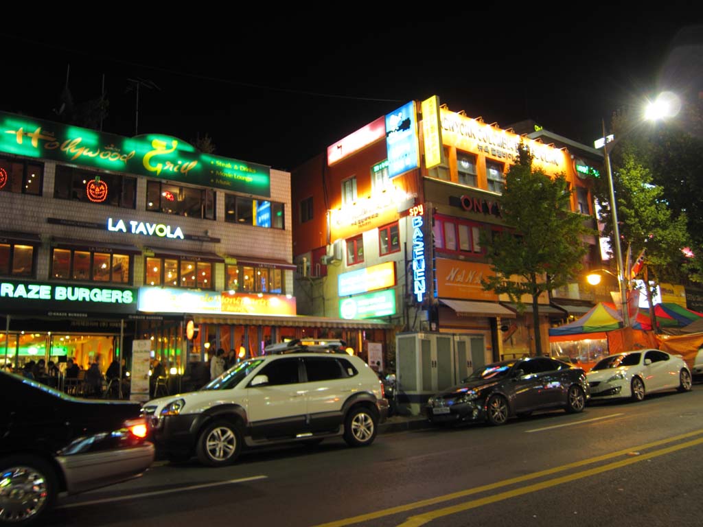 fotografia, materiale, libero il panorama, dipinga, fotografia di scorta,Una vista serale di Seoul, Il centro, Neon, macchina, Di notte