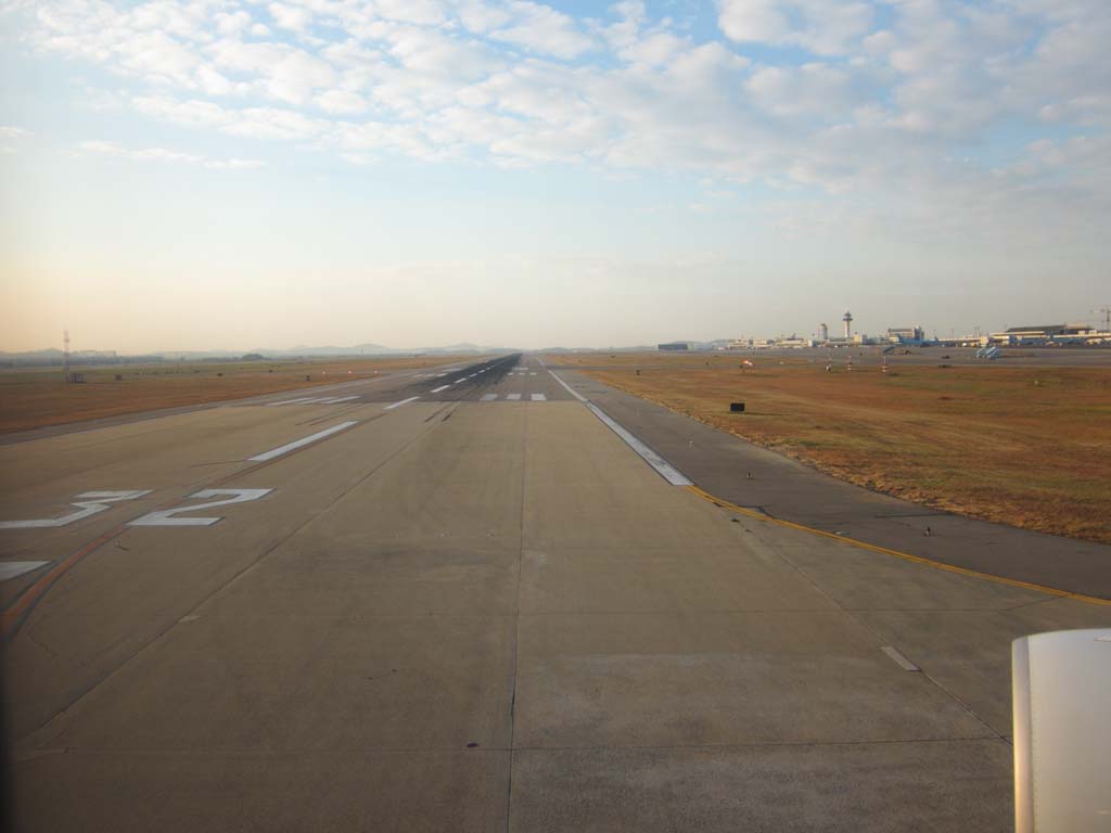 Foto, materieel, vrij, landschap, schilderstuk, bevoorraden foto,Een startbaan, Een vliegtuig, Een luchthaven, Startbaan, Start