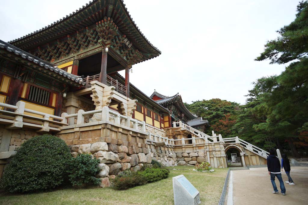 photo,material,free,landscape,picture,stock photo,Creative Commons,The Buddha's land temple purple haze gate, Blue heavens bridge, stone stairway, White cloud bridge, stone bridge