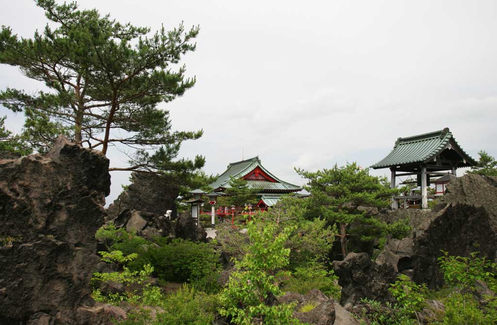 Foto, materieel, vrij, landschap, schilderstuk, bevoorraden foto,Lava en een tempel, Berg, Lava, Rots, 