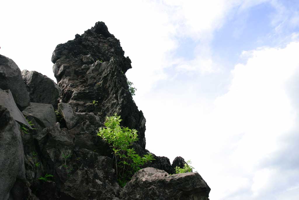 photo,material,free,landscape,picture,stock photo,Creative Commons,Lava and cloud, blue sky, lava, rock, 