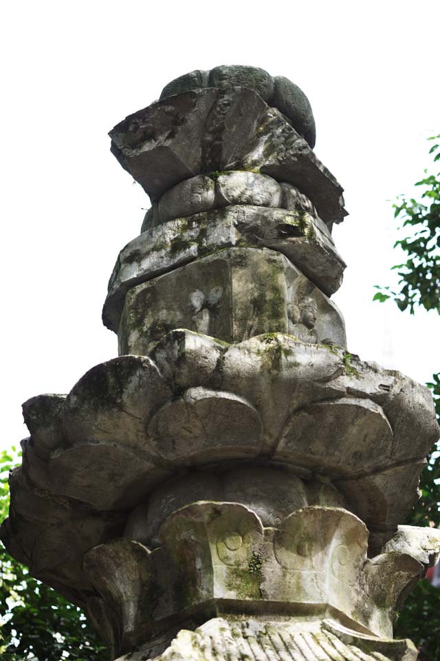 photo,material,free,landscape,picture,stock photo,Creative Commons,HangzhouLingyingTemple EastStoneSutraPllar, Buddhism, stone pillar, Buddhist image, Faith