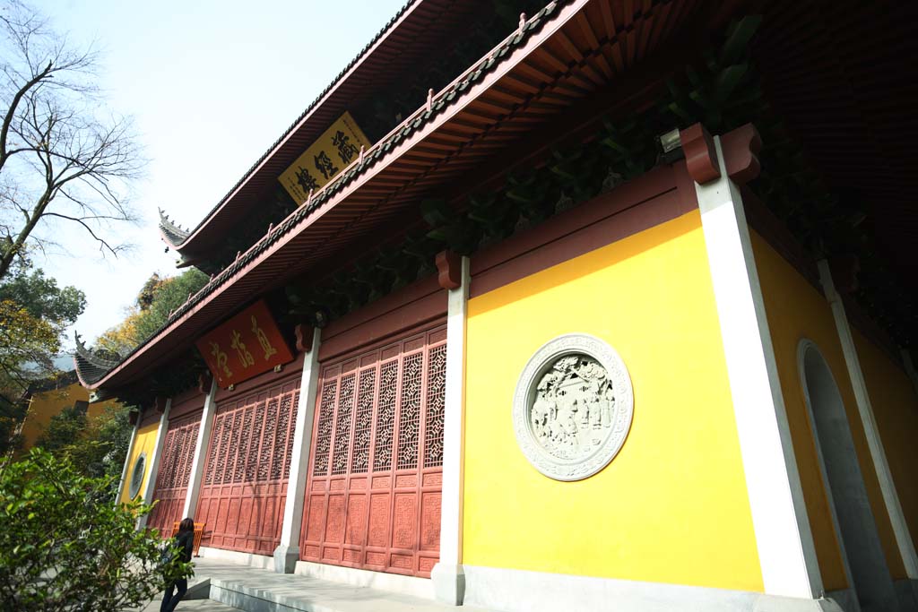 foto,tela,gratis,paisaje,fotografa,idea,Un HangzhouLingyingTemple directo templo de dedo, Buddhism, Pase por un almacn; una torre, El libro sagrado, Fe