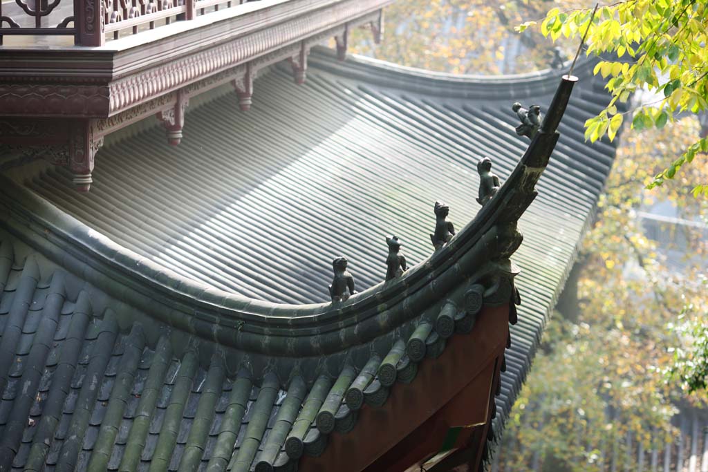 foto,tela,gratis,paisaje,fotografa,idea,Un HangzhouLingyingTemple directo templo de dedo, Buddhism, Pase por un almacn; una torre, El libro sagrado, Fe