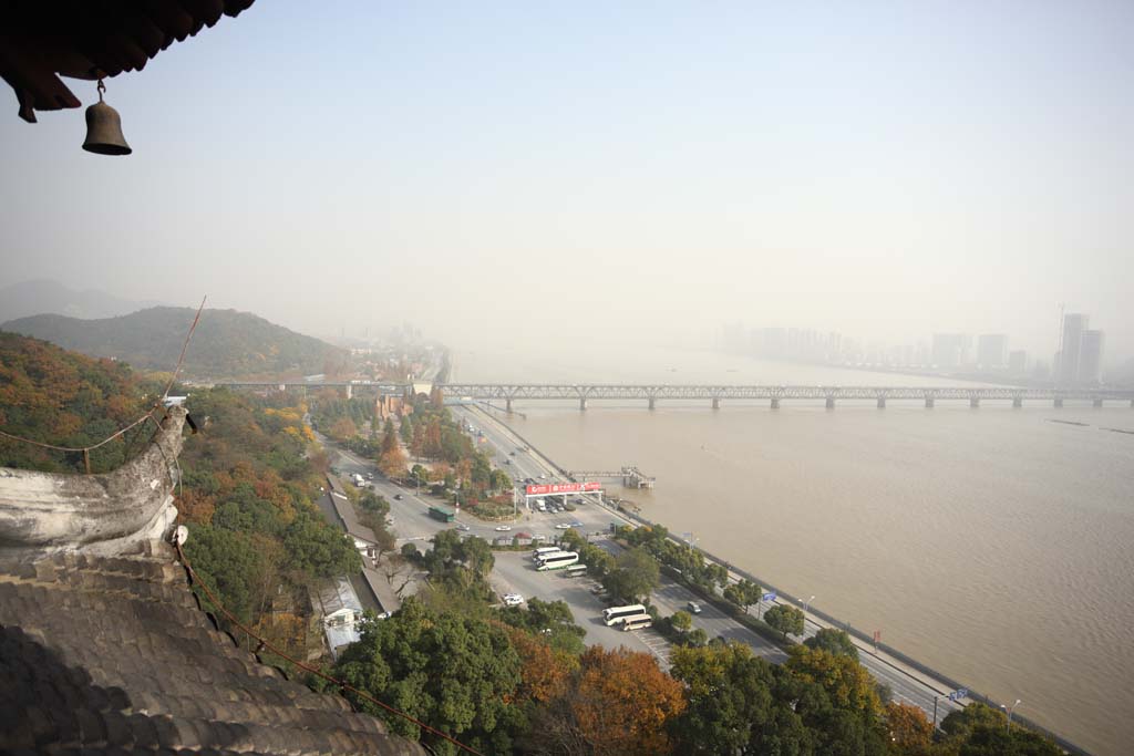 photo,material,free,landscape,picture,stock photo,Creative Commons,Liuhe Tower, , bridge, wind-bell, 