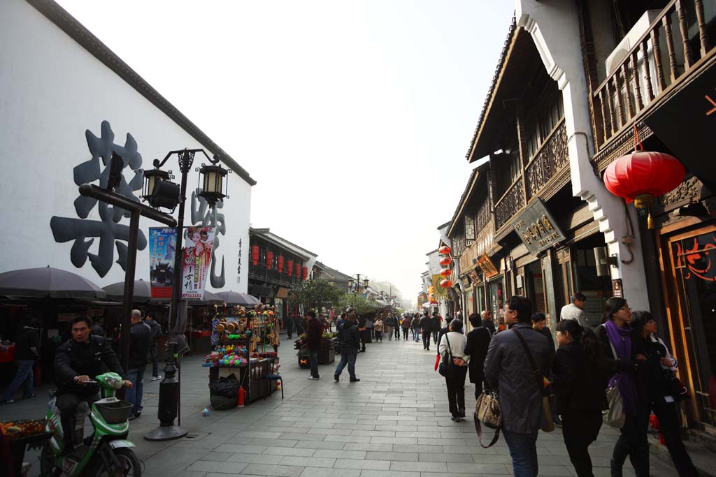 photo,material,free,landscape,picture,stock photo,Creative Commons,River Bo town, shopping district, sauce signboard, stand, tourist