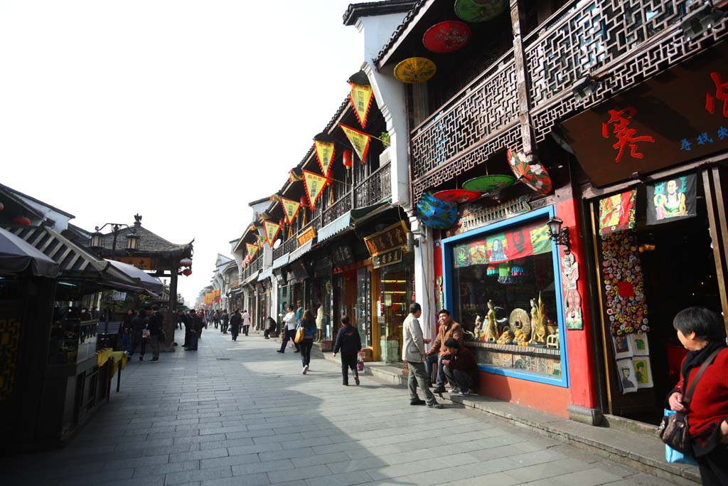 photo,material,free,landscape,picture,stock photo,Creative Commons,River Bo town, shopping district, sauce signboard, stand, tourist