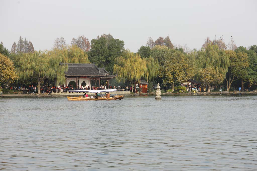 photo,material,free,landscape,picture,stock photo,Creative Commons,Xi-hu lake, ship, Saiko, , 