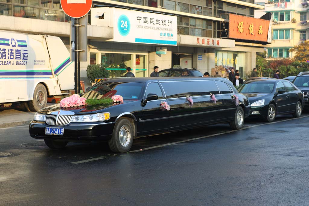 photo, la matire, libre, amnage, dcrivez, photo de la rserve,Une limousine, voiture, limousine, fleur, pousant crmonie