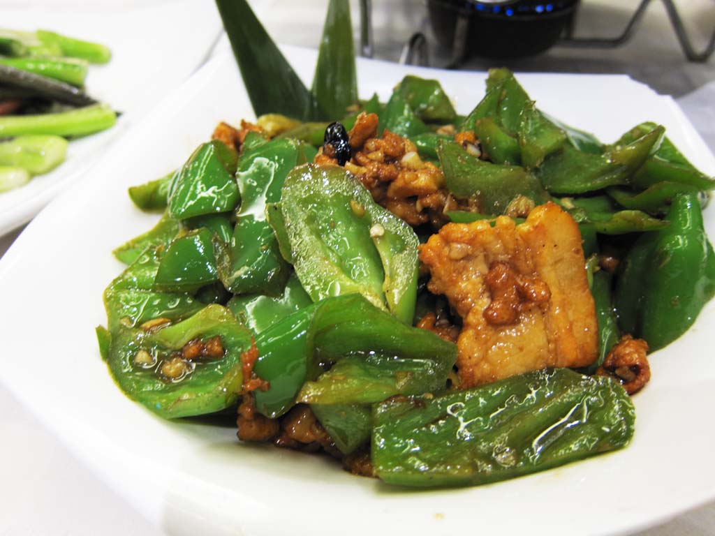 photo, la matire, libre, amnage, dcrivez, photo de la rserve,Le frite-en haut de porc et le poivre vert, Lgumes, Porc, frite-en haut, Nourriture chinoise