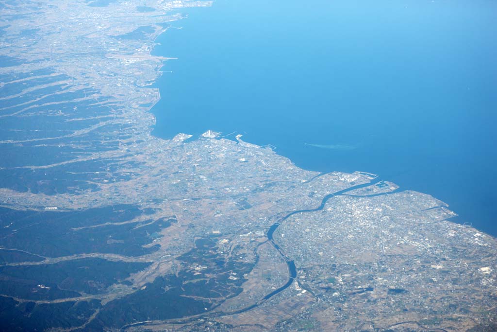 Foto, materieel, vrij, landschap, schilderstuk, bevoorraden foto,Tomiyoshi-cho, De zee, Suo ruwwe zee, Yamakuni Rivier, Nakatsu-shi