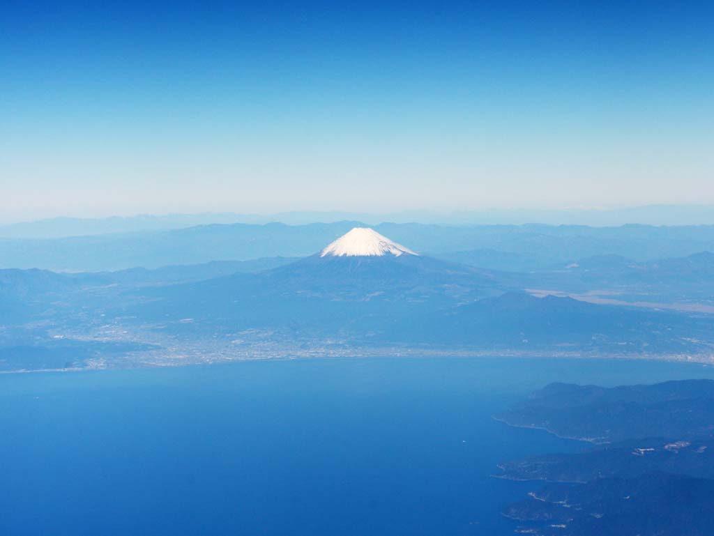 Foto, materiell, befreit, Landschaft, Bild, hat Foto auf Lager,Mt. Fuji, Golf von Suruga, Mt. Fuji, Snowcap, Izu-Halbinsel