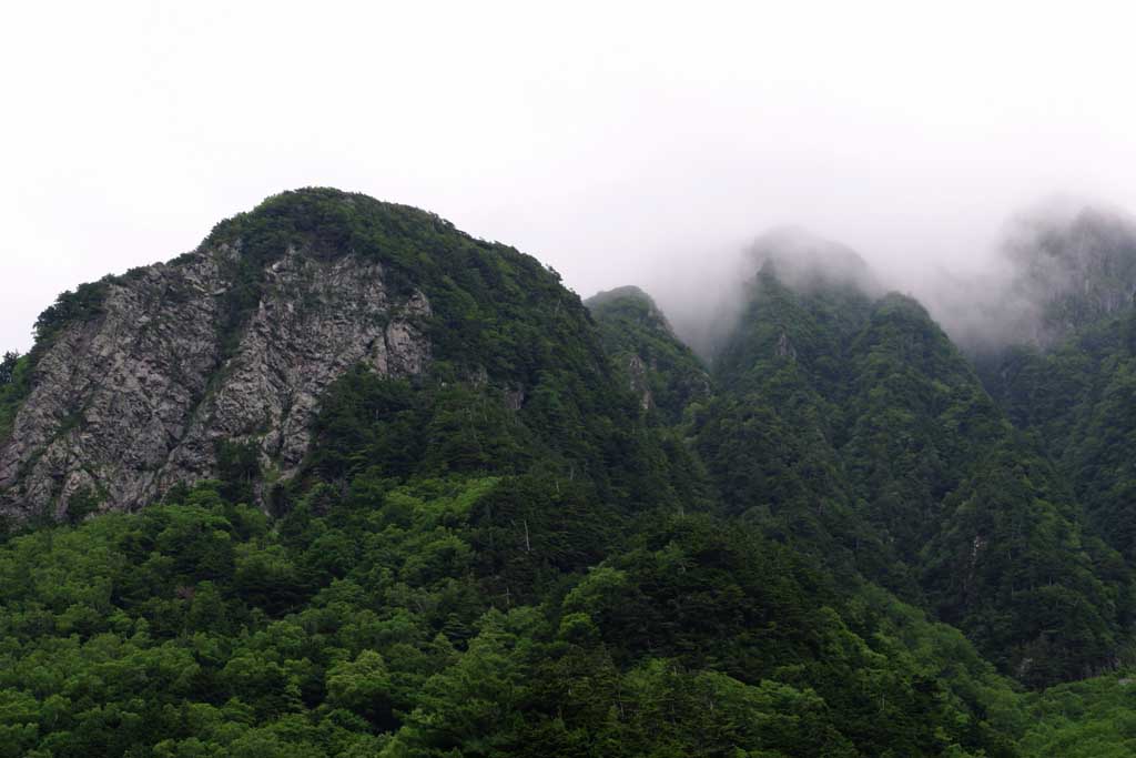 Foto, materieel, vrij, landschap, schilderstuk, bevoorraden foto,Bergen voerende mist, Mist, , Wolk, Berg