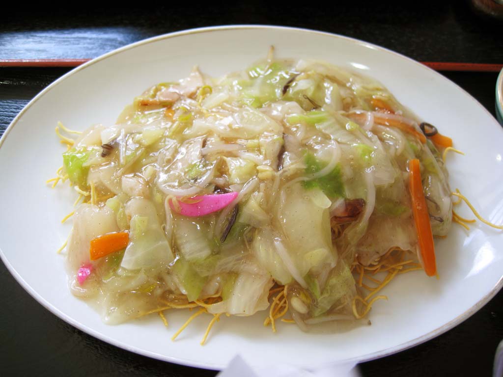 photo,material,free,landscape,picture,stock photo,Creative Commons,Nagasaki plate udon, bean sprout, carrot, Kamaboko, Chinese cabbage