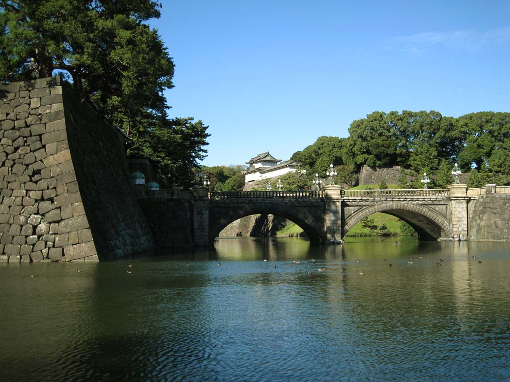 foto,tela,gratis,paisaje,fotografa,idea,Castillo de Edo - jo, Foso, Ishigaki, Puente de piedra, Remo