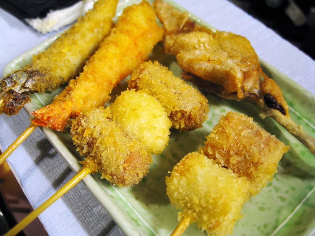 photo,material,free,landscape,picture,stock photo,Creative Commons,Skewer deep frying, lobster, Fried food, Deep-fried food, weiner