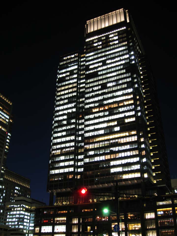 fotografia, materiale, libero il panorama, dipinga, fotografia di scorta,Edificio di cerchio, edificio a molti piani, luce, Un palazzo degli uffici, ristorante