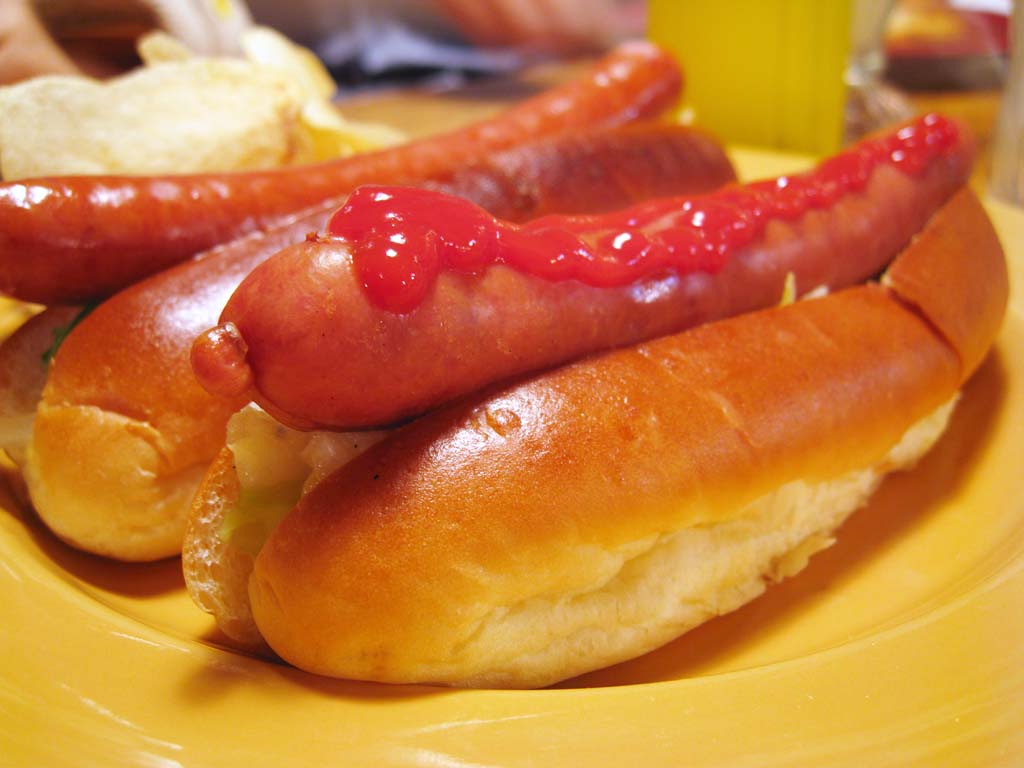 fotografia, materiale, libero il panorama, dipinga, fotografia di scorta,Un hot dog, weiner, Salsiccia, hot dog, Ketchup