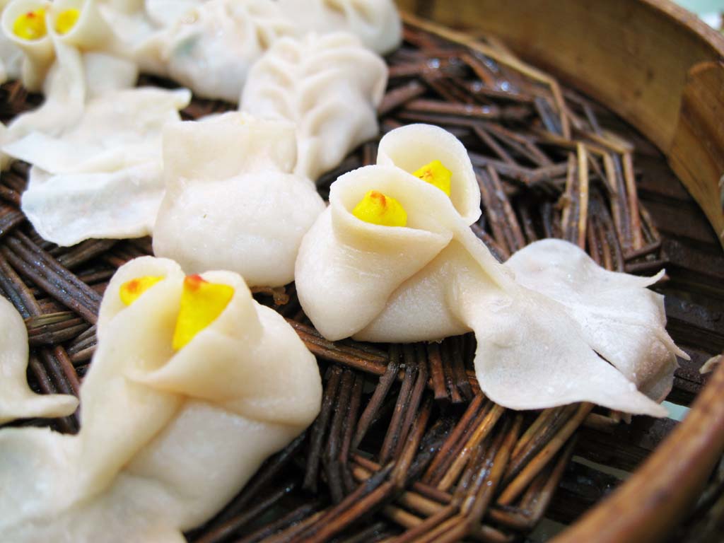 Foto, materiell, befreit, Landschaft, Bild, hat Foto auf Lager,Ein dampfender gyoza, gyoza, Goldfisch, das Dampfen von Korb, Chinesisches Essen