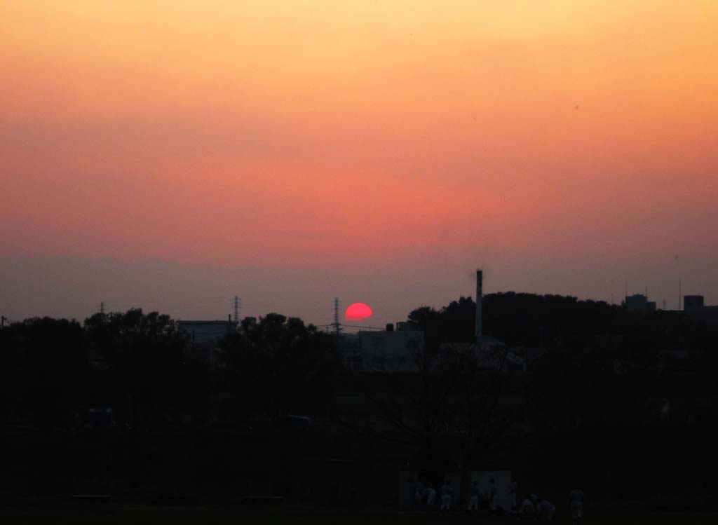 photo,material,free,landscape,picture,stock photo,Creative Commons,Sunset, The sun, At dark, Red, steel tower