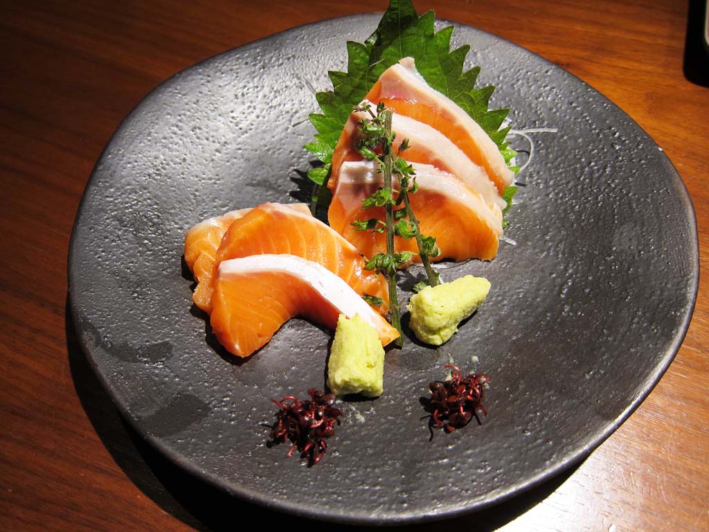 , , , , ,  .,sashimi ,  , Wasabi, ,  perilla