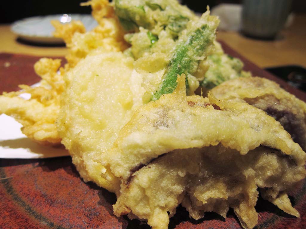 Foto, materiell, befreit, Landschaft, Bild, hat Foto auf Lager,Tempura, Japanisches Essen, Der Hummerhimmel, bekrnzen Sie Chrysantheme, Kartoffel