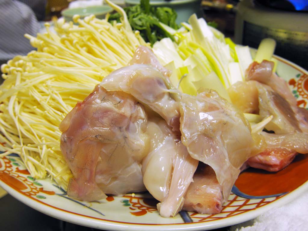 photo,material,free,landscape,picture,stock photo,Creative Commons,A globefish pot of fish and vegetables cooked at the diner's table, Japanese food, velvet shank, Globefish, 