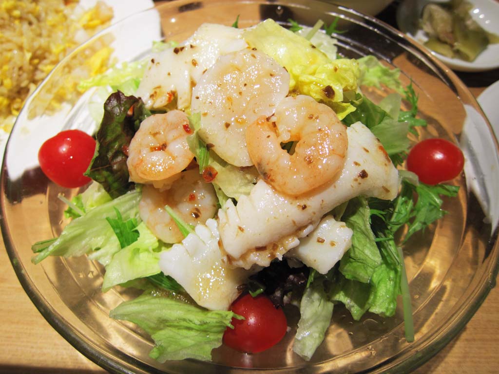 foto,tela,gratis,paisaje,fotografa,idea,Ensalada de comidas de mar, Comida china, Langosta, Venera, Jibia