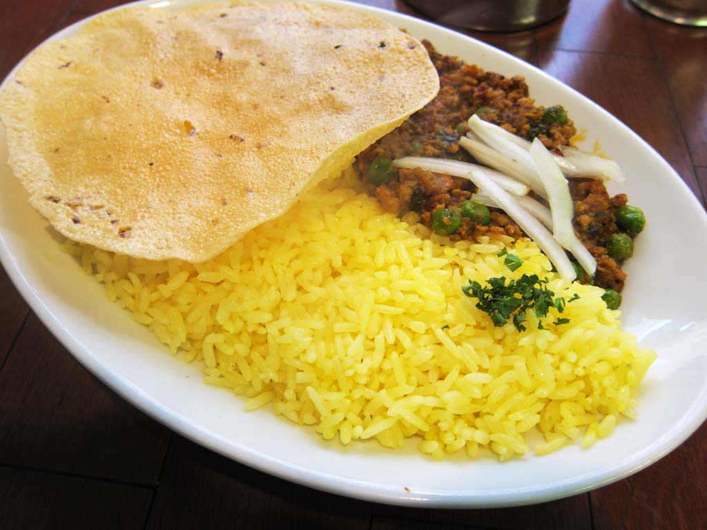 foto,tela,gratis,paisaje,fotografa,idea,Un plato del arroz frito con la carne, verduras y polvo de curry, Cocina, Comida, , 