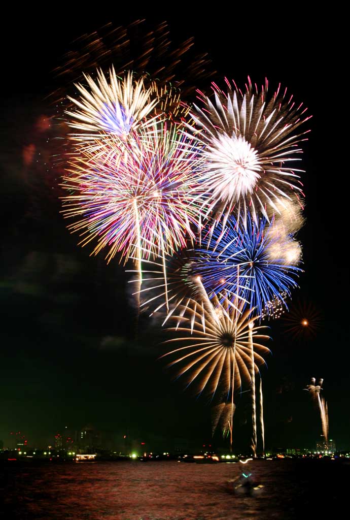 photo,material,free,landscape,picture,stock photo,Creative Commons,Tokyo Bay Great Fireworks, firework, night, launch, one-foot firework ball